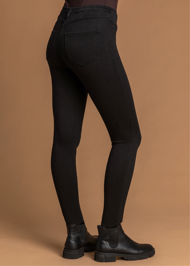 Roman Black Stretch Jersey Denim Jegging