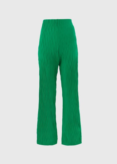 Green Plisse Trousers