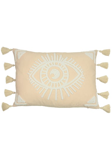 furn. Ashram Eye Tufted Filled Cushion (35cm x 50cm x 8cm)