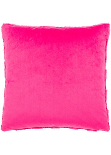 Heya Home Check It Boucle Fleece Filled Cushion (45cm x 45cm x 8cm)