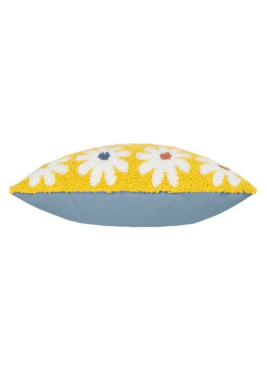 Heya Home Daisy Knitted Filled Cushion (45cm x 45cm x 8cm)