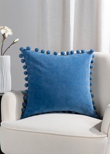 furn. Dora Square Velvet Filled Cushion (45cm x 45cm x 8cm)