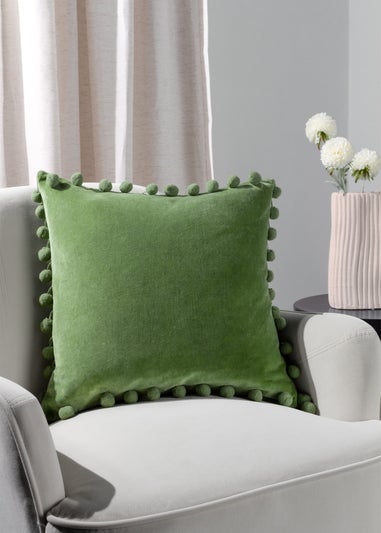 furn. Dora Square Velvet Filled Cushion (45cm x 45cm x 8cm)