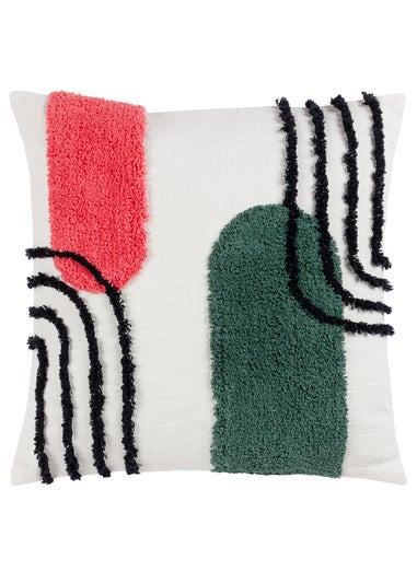 Heya Home Elmer Tufted Filled Cushion (45cm x 45cm x 8cm)