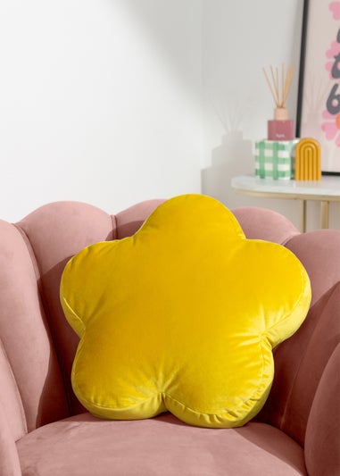 Heya Home Flower Velvet Ready Filled Cushion (One Size)
