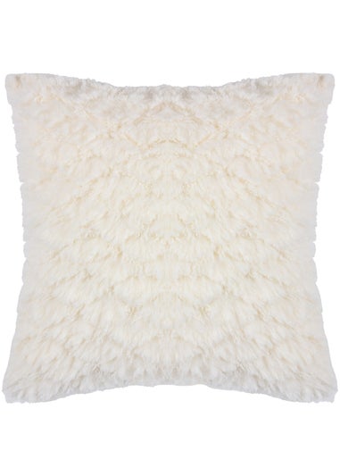 Heya Home Fluff Ball Faux Fur Filled Cushion (45cm x 45cm x 8cm)