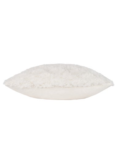 Heya Home Fluff Ball Faux Fur Filled Cushion (45cm x 45cm x 8cm)