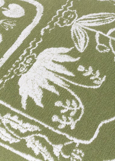 furn. Frida Floral Jacquard Filled Cushion (45cm x 45cm x 8cm)