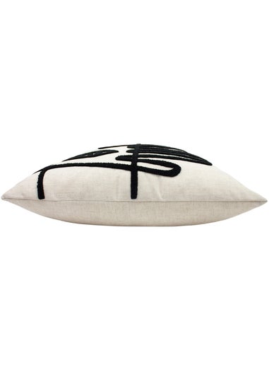 furn. Monoface Abstract Tufted Filled Cushion (50cm x 50cm x 8cm)
