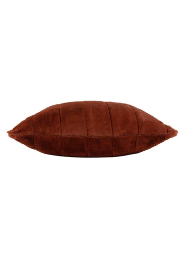 Paoletti Empress Faux Fur Filled Cushion (45cm x 45cm x 8cm) - Matalan