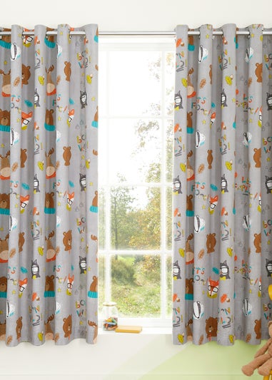 Catherine Lansfield Woodland Adventure Fully Reversible Curtains