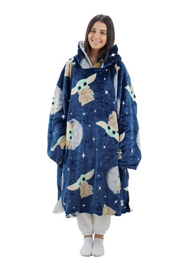 The Mandalorian Grogu Space Toss Hooded Wearable Fleece