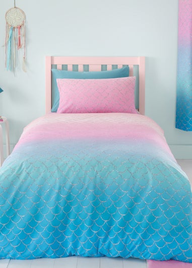 Catherine Lansfield Mermaid Reversible Duvet Cover Set