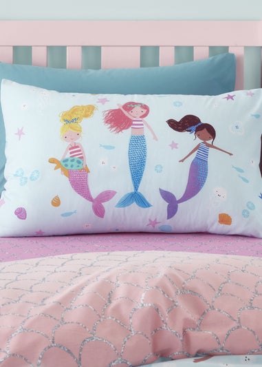 Catherine Lansfield Mermaid Reversible Duvet Cover Set