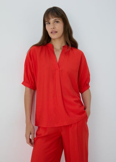 Papaya Petite Red V-Neck Co Ord Blouse