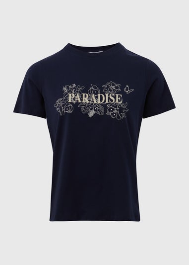 Navy Paradise Graphic T-Shirt