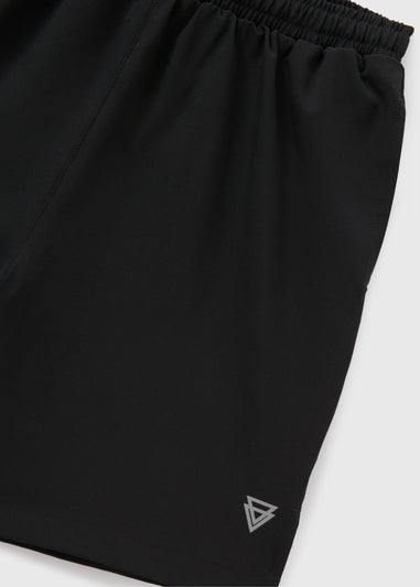 Boys Black Sports Shorts (7-15yrs)