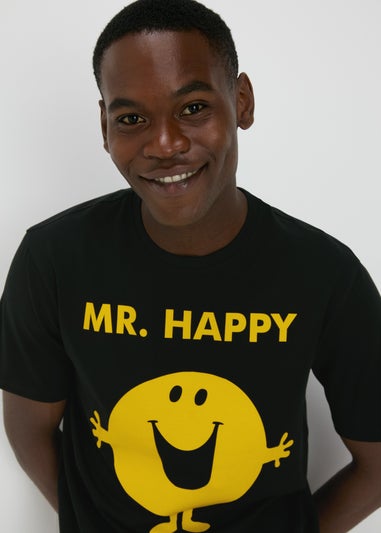 Black Mr Happy T-Shirt