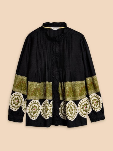 Fia Bluse mit Rüschenkragen