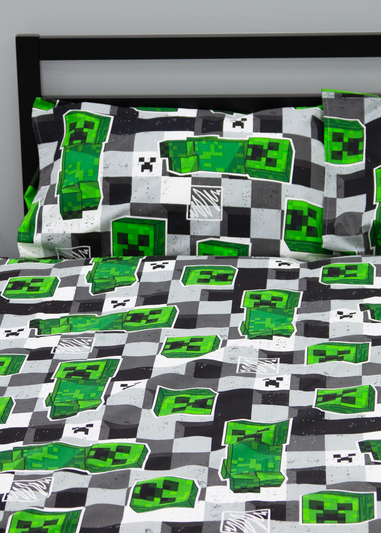 Minecraft Block Check Double Panel Duvet