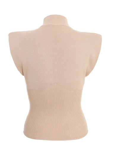 Quiz Natural Seamless Knitted Vest