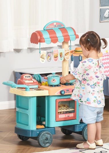 HOMCOM 50 Pcs Kids Kitchen Play Set