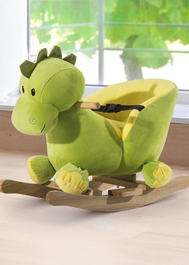 HOMCOM Kids Rocking Dinosaur Plush Toy