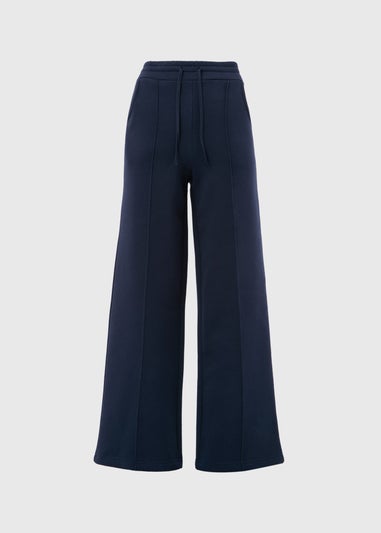 Navy Wide Leg Trousers