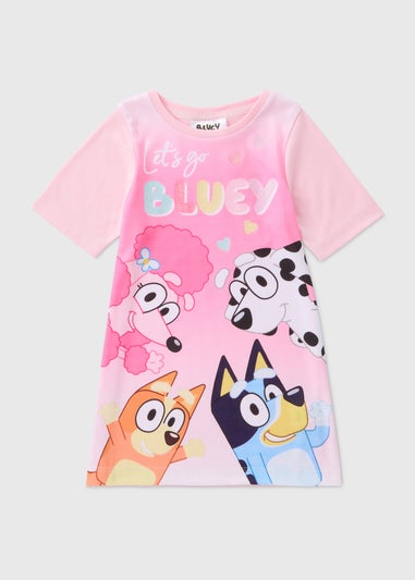 Bluey Girls Pink Nightie (18mths-6yrs)