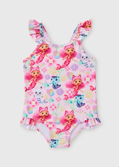 Gabby's Dollhouse Kids Pink Swimsuit (1-7yrs)