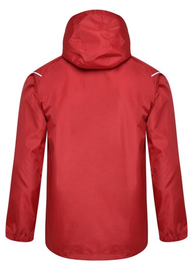 Umbro Kids Red Hooded Waterproof Jacket (7-13yrs)