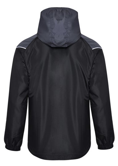 Umbro Kids Black/White Hooded Waterproof Jacket (7-13yrs)
