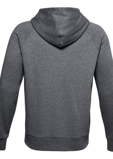 Under Armour Light Grey Rival Fleece Full Zip Hoodie