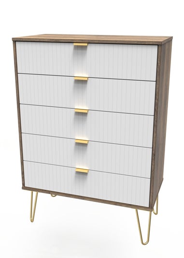 Ready Assembled Lisbon 5 Drawer Chest