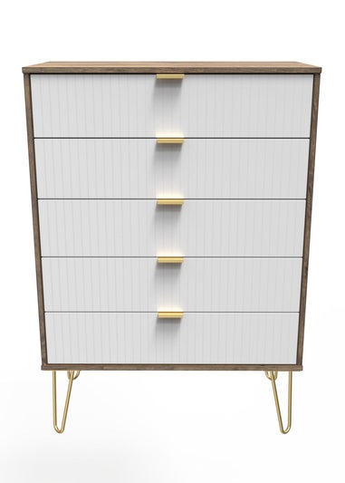 Ready Assembled Lisbon 5 Drawer Chest
