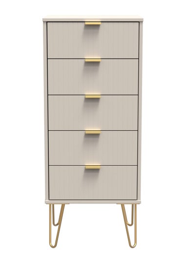 Ready Assembled Lisbon 5 Drawer Tallboy
