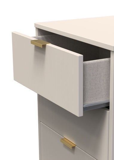 Ready Assembled Lisbon 5 Drawer Tallboy