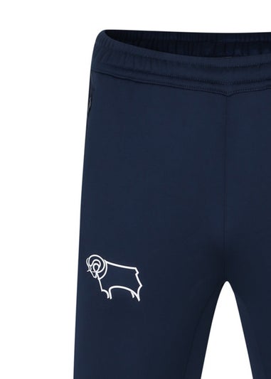 Umbro Navy 23/24 Derby County FC Tapered Tracksuit Bottoms