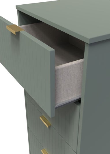 Ready Assembled Atlanta 5 Drawer Tallboy