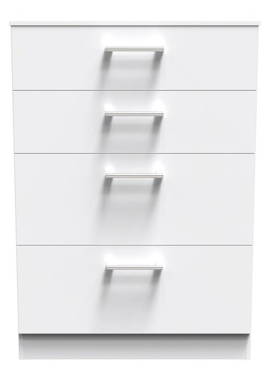 Ready Assembled Bari 4 Drawer Deep Chest