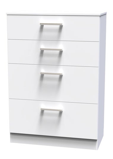 Ready Assembled Bari 4 Drawer Deep Chest
