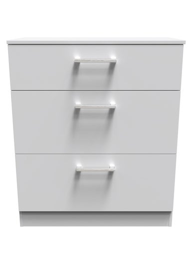Ready Assembled Bari 3 Drawer Deep Chest