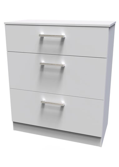 Ready Assembled Bari 3 Drawer Deep Chest