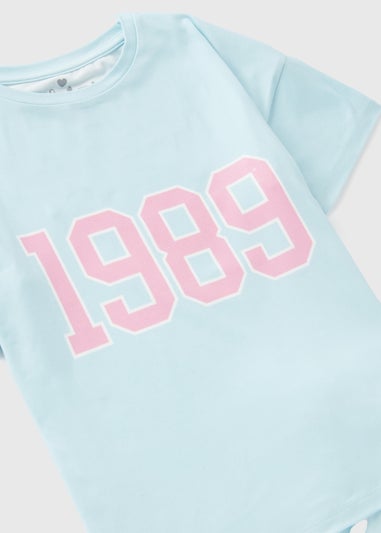 Girls Blue 1989 Pyjama Set (4-13yrs)