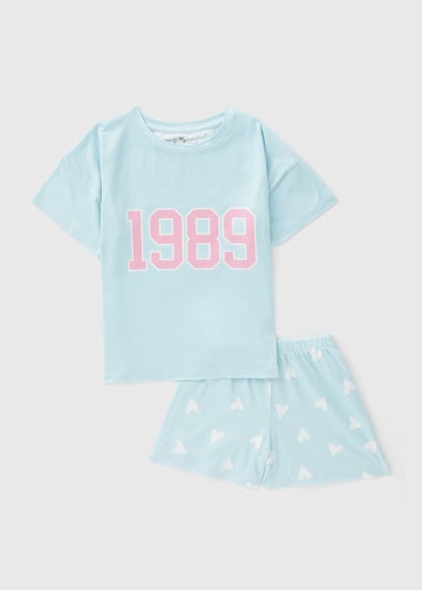 Girls Blue 1989 Pyjama Set (4-13yrs)