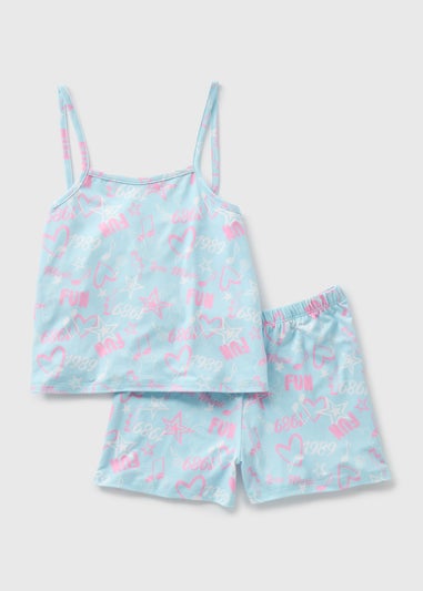 Girls Mint 1989 Strappy Pyjama Set (4-13yrs)