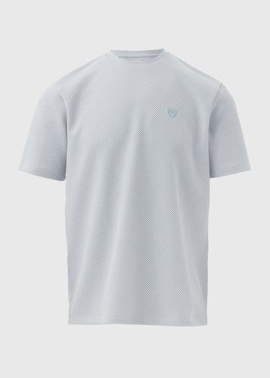 Lincoln Light Blue Grid Texture T-Shirt