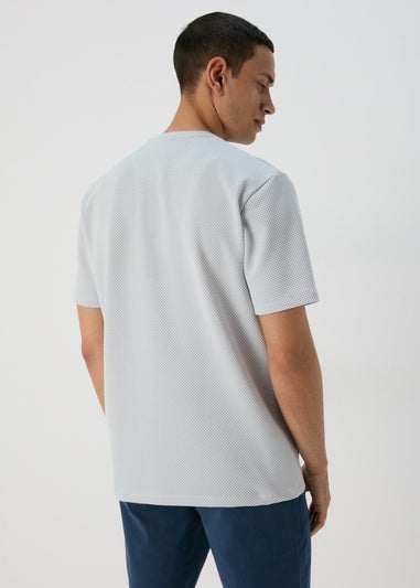 Lincoln Light Blue Grid Texture T-Shirt