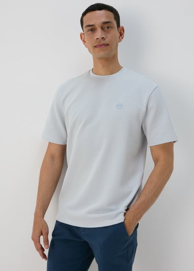 Lincoln Light Blue Grid Texture T-Shirt