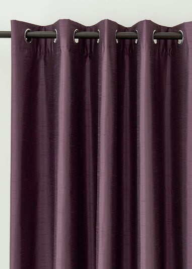 Catherine Lansfield Faux Silk Blackout Thermal Insulating Eyelet Curtains